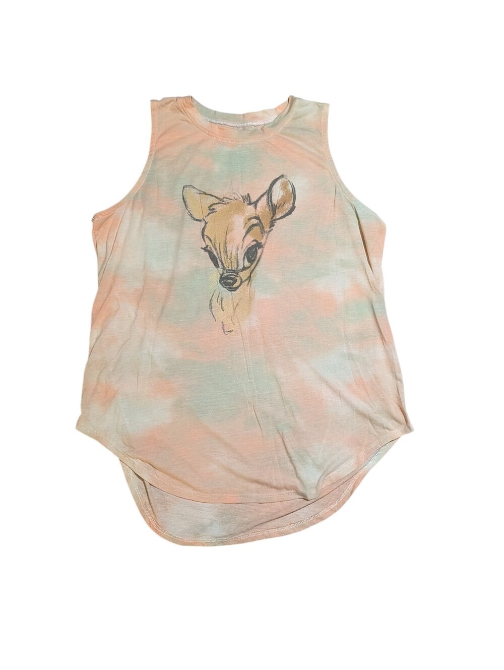 Disney Bambi Sketch Tie Dye Tank Medium